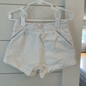 Cadets boys classic cotton shorts, white/light blue, size 3/4.